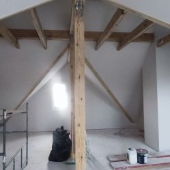 poddasze po malowaniu natryskowym